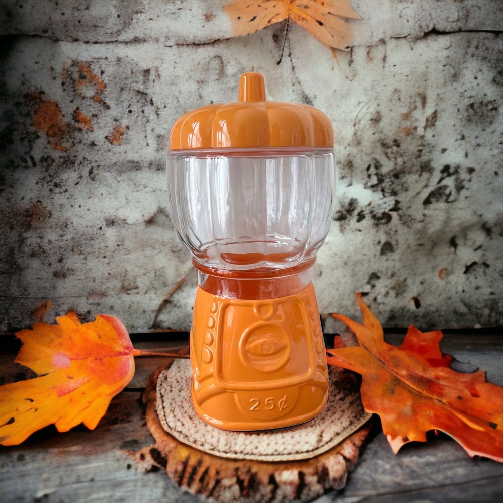 COPY - 🎃New, Target Bullseye Playground Pumpkin Gumball Machine Glass Jar🎃
